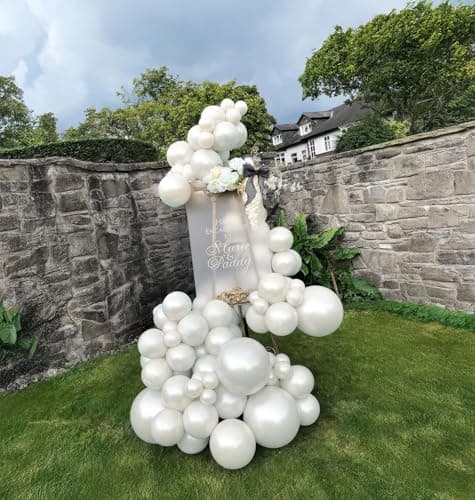 Pearl White DoubleStuffed Balloons different sizes 63 PACK 1812105 inch Standard White balloon Garland kit For For Wedding Birthday luxury baby shower Anniversary decorations
