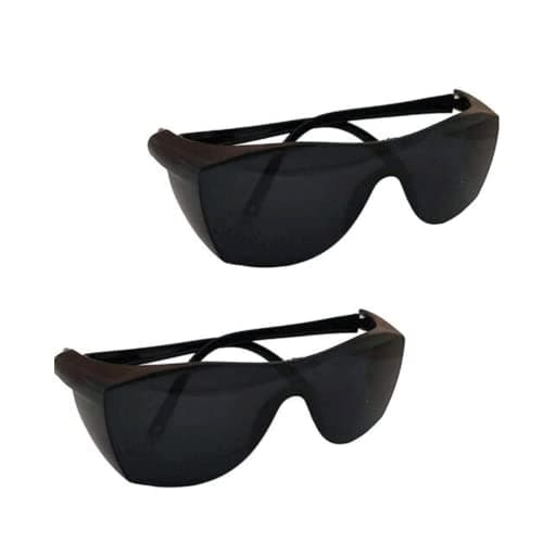 Vast SAFETY GOGGLES SAFETY GLASSES FOR BIKING, RIDING, FOR MEN, WOMEN, BOYS, GIRLS Welding, Laboratory, Blowtorch, Wood-working, Power Tool Safety Goggle (SAFETY GOGGLES NO.2) (BLACK- PACK OF 2)