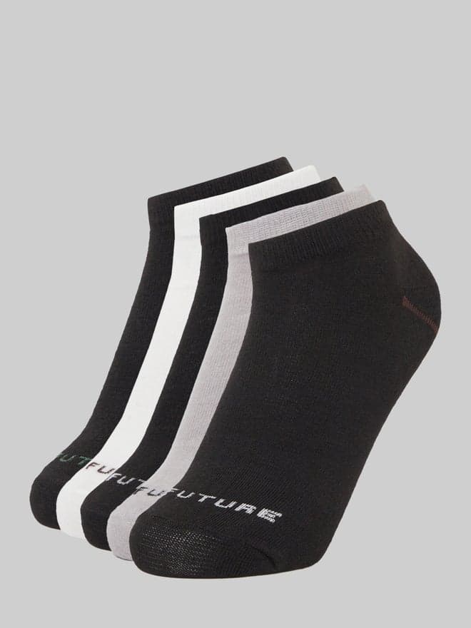 Styli Pack of 5- Slogan Detail Ankle Socks