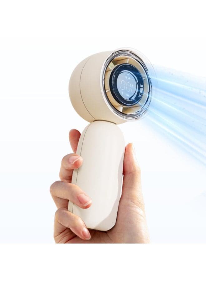 Portable Fans Rechargeable For Travel High Speed Handheld Fan With Landyard Mini Fan 3000mAh Battery LED Display Stepless Wind Speed/5 Gears Wind Cute Cooling Fans For Outdoor