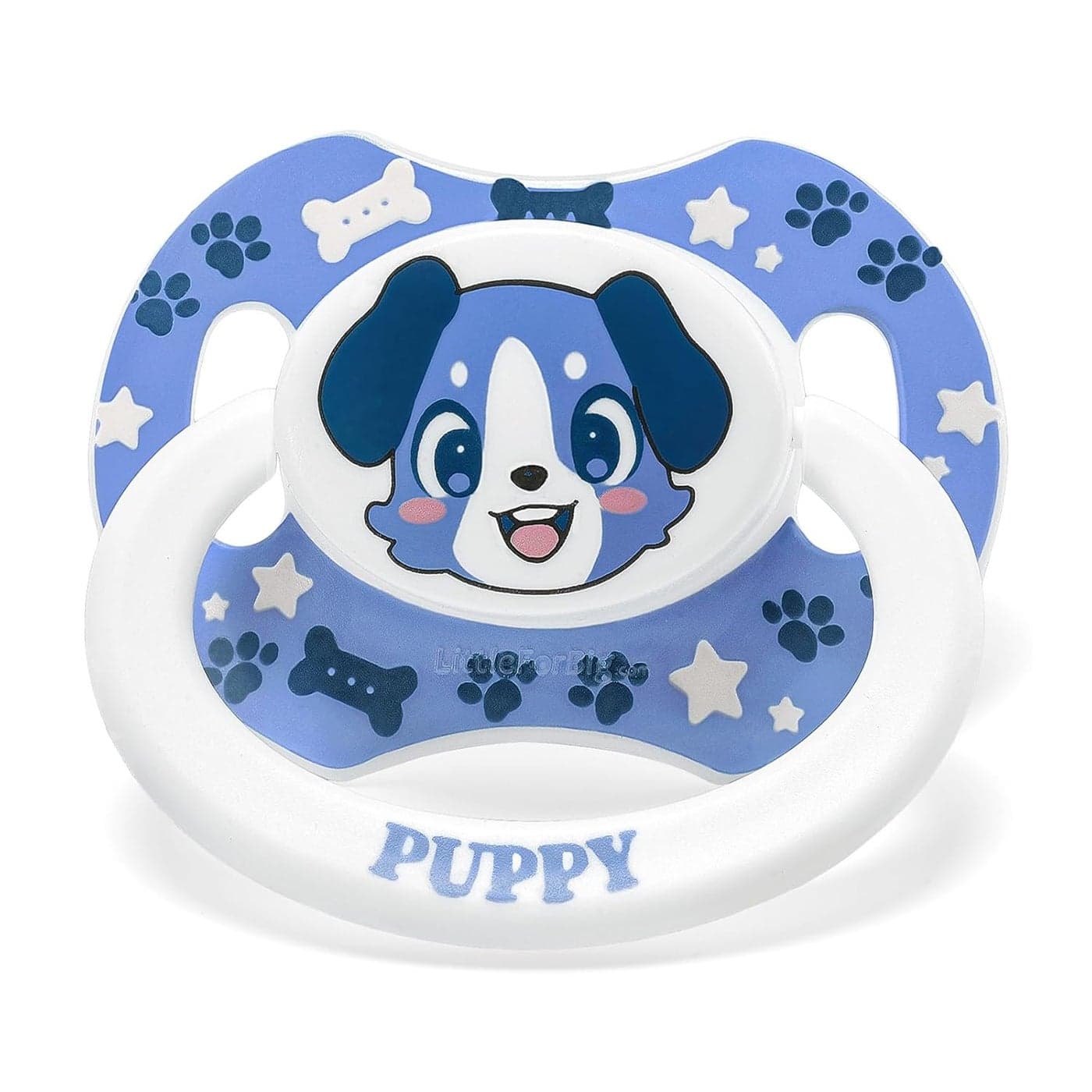 LittleForBig Little Blue Bigshield GenerationII Adult Sized Printed Pacifier