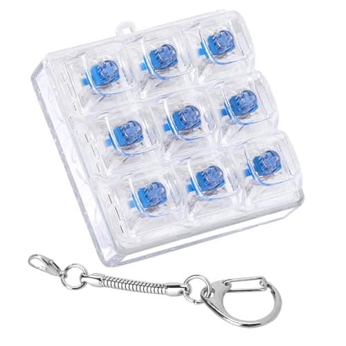 Axlksia Keyboard Fidget Toy Fidget Clicker Keyboard Fidget Keychain Button Fidget Gifts for Adults to Relieve Stress and Pass Time Style E