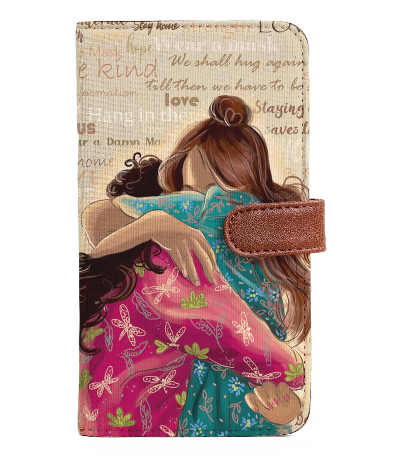 Kalankit Passport Wallet for Women | Vegan Leather Bi-Fold Long Wallet & Travel Purse | Valentine Gift for Her, Valentine Gifts for Women | Being Hug Again