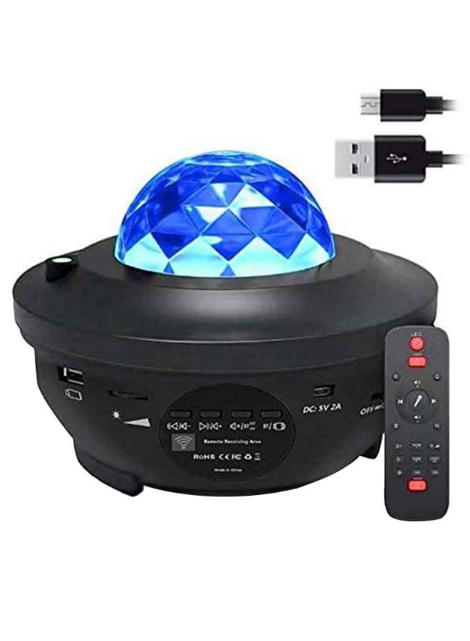Bluetooth Night Projector Light With Remote Black/Blue 16 x 12cm