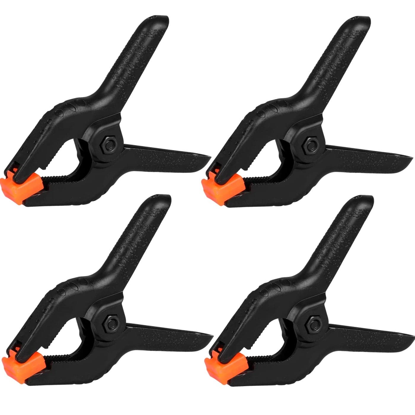 4 Pack Spring Clamps 6inch Plastic Clips Backdrop Clips Big Clamps Heavy Duty Spring Clips for Crafts Backdrop Stand Woodworking Photography Studios Black