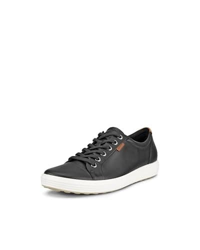 ECCO Women's Soft 7 Sneaker, Black, 8-8.5