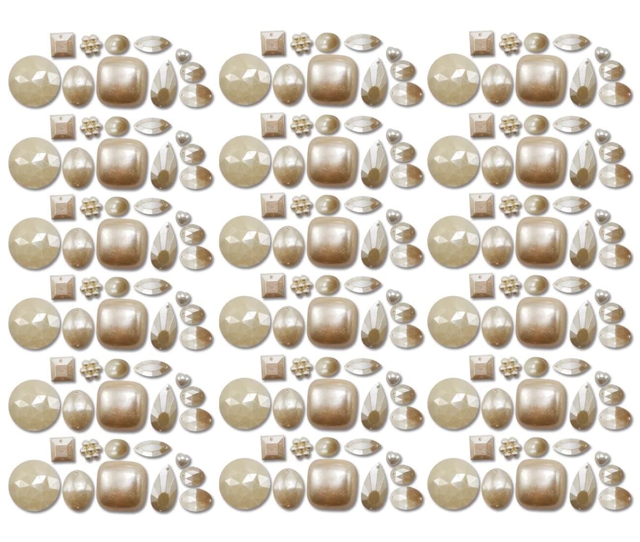DIY Crafts 75 Grm, As Image, Mixed size mm As Image DIY Accessory Findings Jewellery Clasps Fittings DIY Jewellery Making Accessories Pearl Color Acrylic Material Sha (75 Grm, As Image)