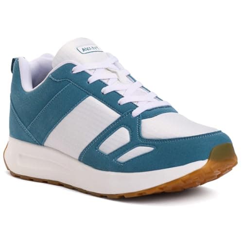 AVANT Men's Waffle Pro Sneaker Shoes- Soft Cushioned Insole, Slip-Resistant, Dynamic Feet Support, Arch Support & Shock Absorption, Trendy, Casual Footwear (AVMSH164CL01UK6_Green_UK6)
