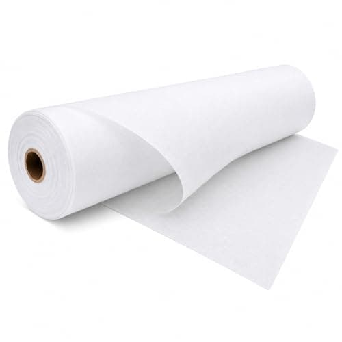 M Fabrics 5 Meters Paper Canvas Fusible Interfacing 48 Inch Width White | Iron-On Fusible Interlining Bukram for Stitching Tailoring Embroidery Backing Blouse Patti Collar Cuff Craft Fabric Support - 5 Meters