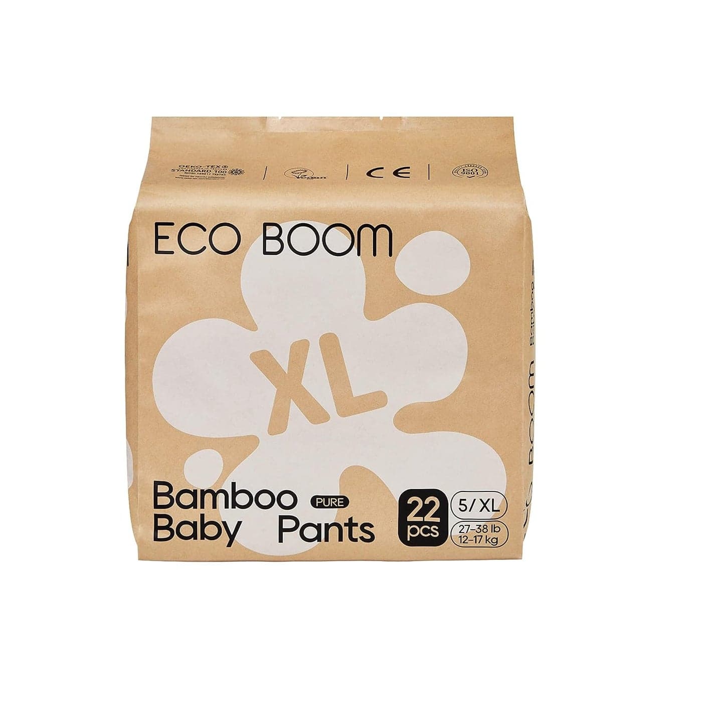 ECO BOOM Training Pants for Toddler Potty Hypoallergenic for Sensitive Skin Size 5 Suitable for 27 to 38lb XL 22 Count