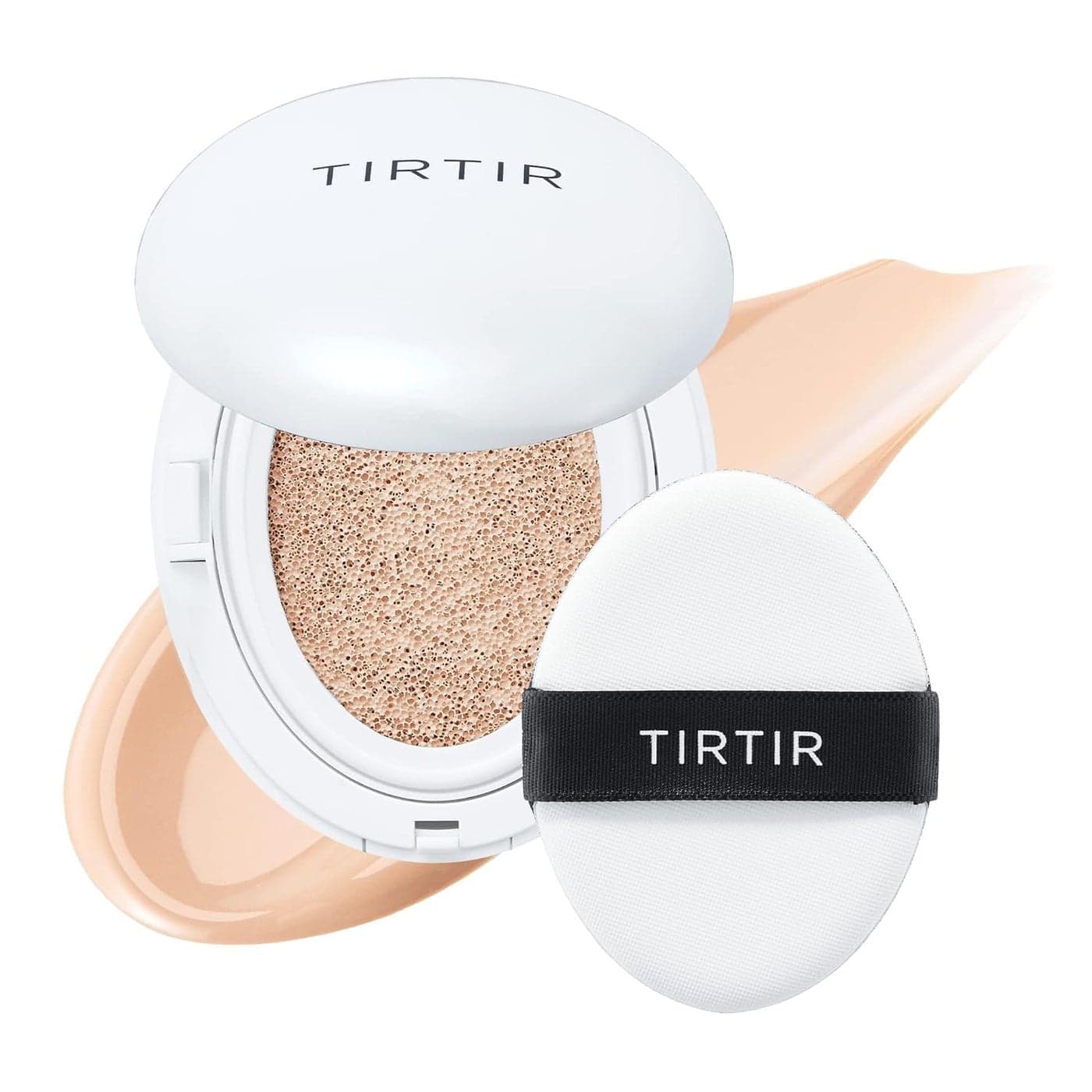 TIRTIR My Glow Cream Cushion Natural Coverage Hydrating Dewy Glow Finish 24Hours Long Lasting Moisture barrier Korean Cushion Pack of 1 063 oz 21N Ivory
