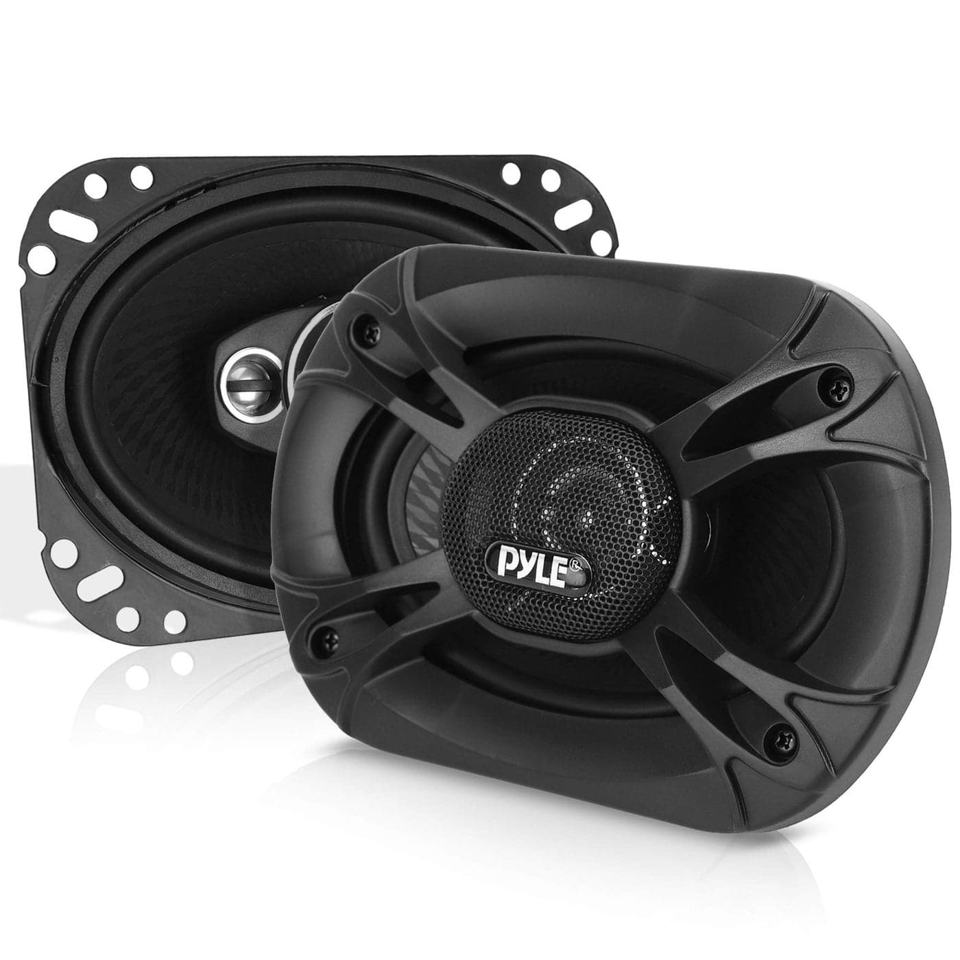 Pyle 3Way Universal Car Stereo Speakers 400W 6 x 8 Triaxial Loud Pro Audio Car Speaker Universal OEM Quick Replacement Component Speaker Vehicle DoorSide Panel Mount Compatible PL6183BK Pair