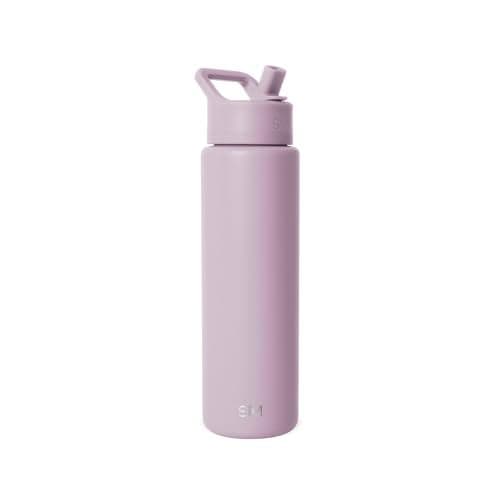 Simple Modern Water Bottle with Straw Lid | Vacuum Insulated Stainless Steel Metal Thermos | Reusable Leak Proof BPA-Free Flask for Sports Gym | Summit Collection | 30oz, Lavender Mist