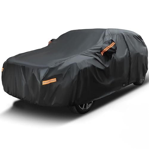 EzyShade 10-Layer SUV Car Cover Waterproof All Weather. See Vehicle Size-Chart for Accurate Fit. Outdoor Full Exterior Covers for Automobiles Heavy Duty Jeep Rav4 CRV. Black, Size S6 (See SizeChart)