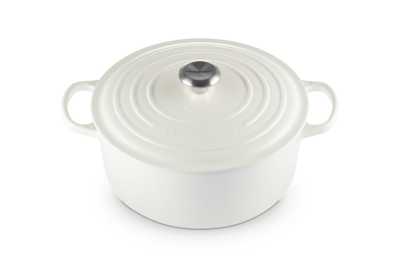 Le Creuset Enameled Cast Iron Signature Round Dutch Oven, 7.25 qt., White