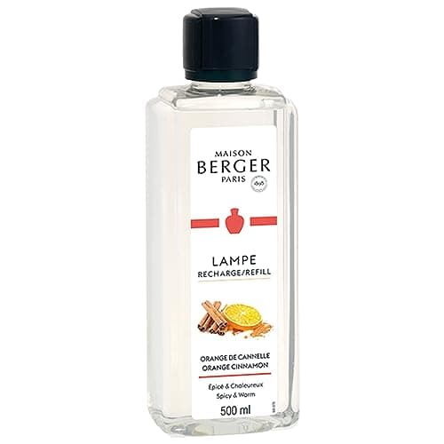 Maison Berger - Orange Cinnamon - Lampe Berger Fragrance Refill for Home Fragrance Oil Diffuser - 16.9 Fluid Ounces - 500 milliliters