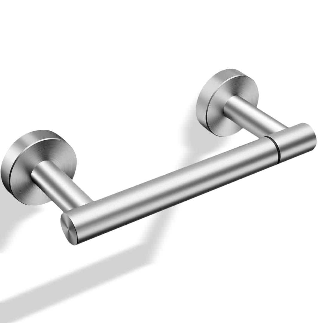 Day Moon Brushed Nickel Toilet Paper Holder Wall Mount Modern Roll Holder for Bathroom