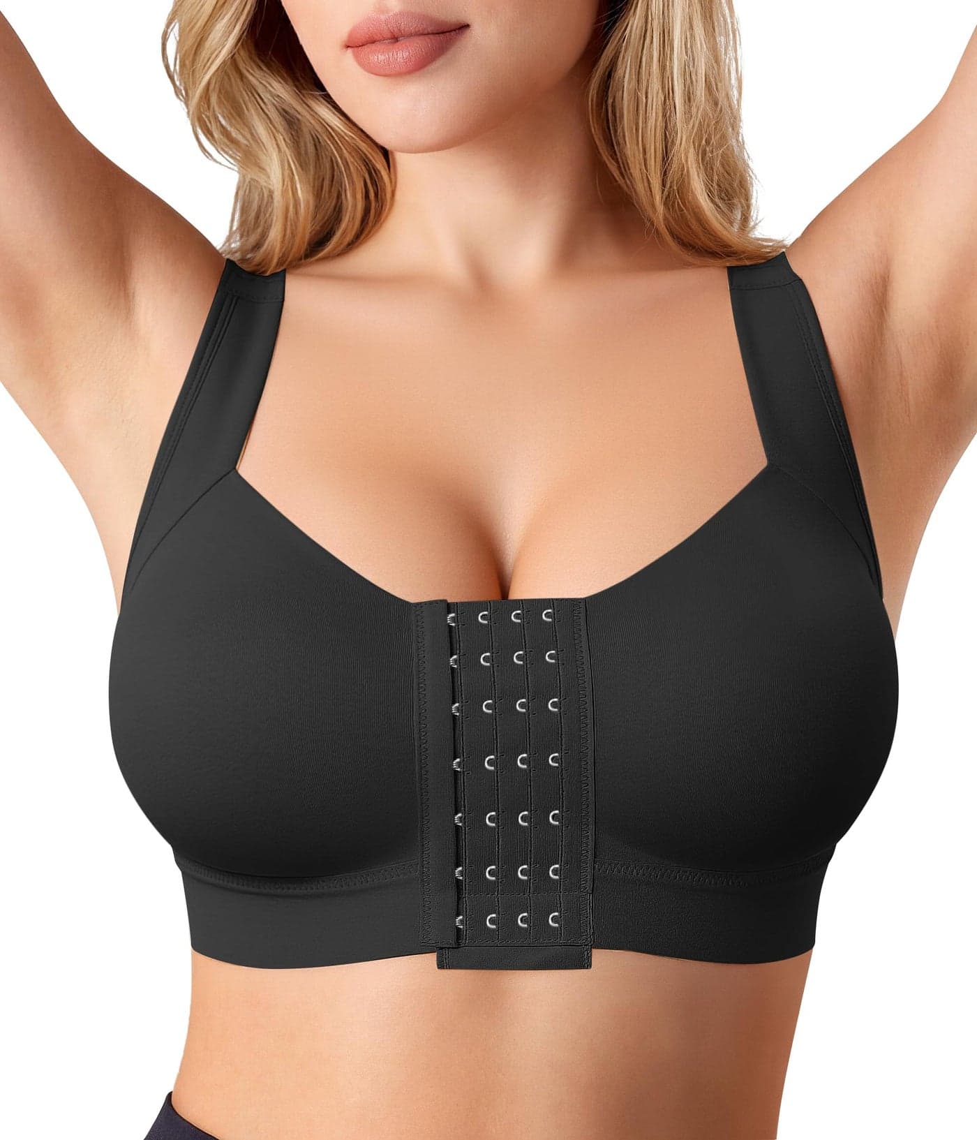 BRABIC Black Post Surgery Compression Bra Mastectomy Bra Posture Surgical Bra Breast Augmentation Post op