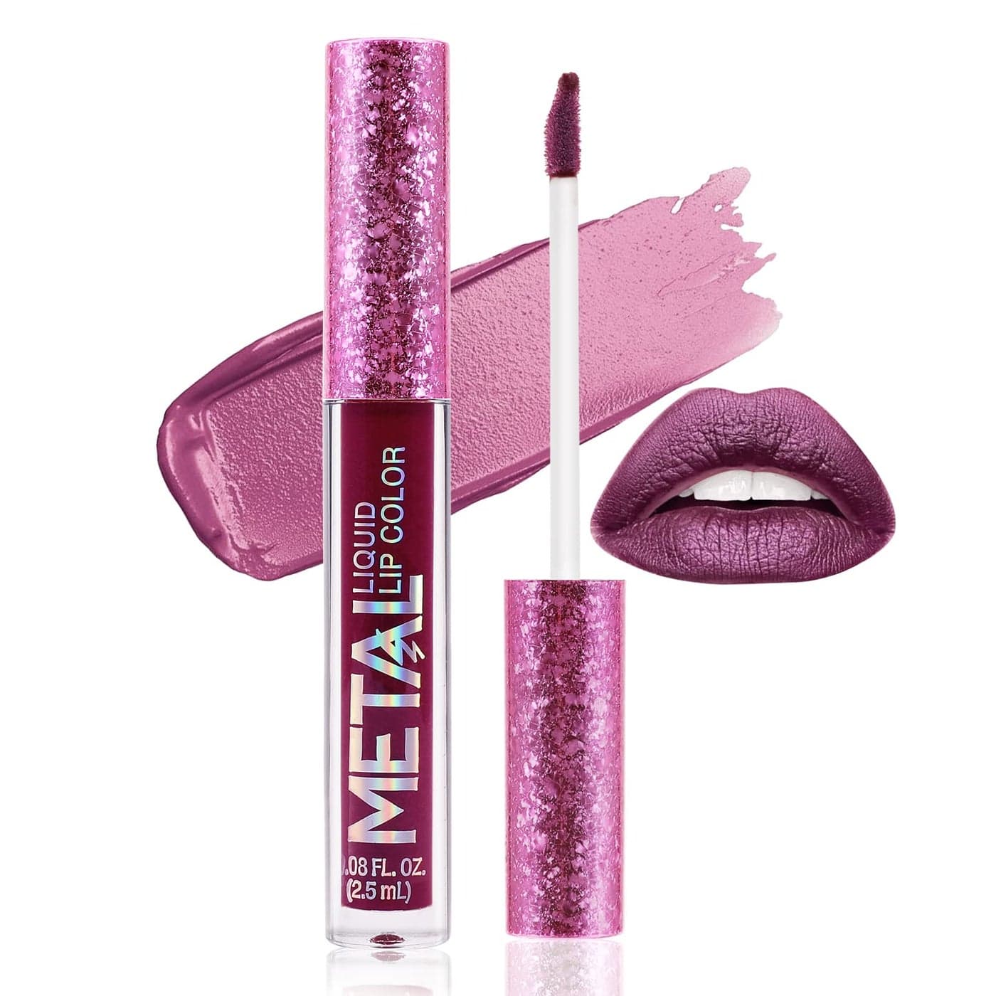 Boobeen Metallic Liquid Lipsticks Matte Lips Lipstick Pearl Glitter Lip Gloss High Pigment Long Lasting Nonstick Lip Glaze Makeup for Women and Girls