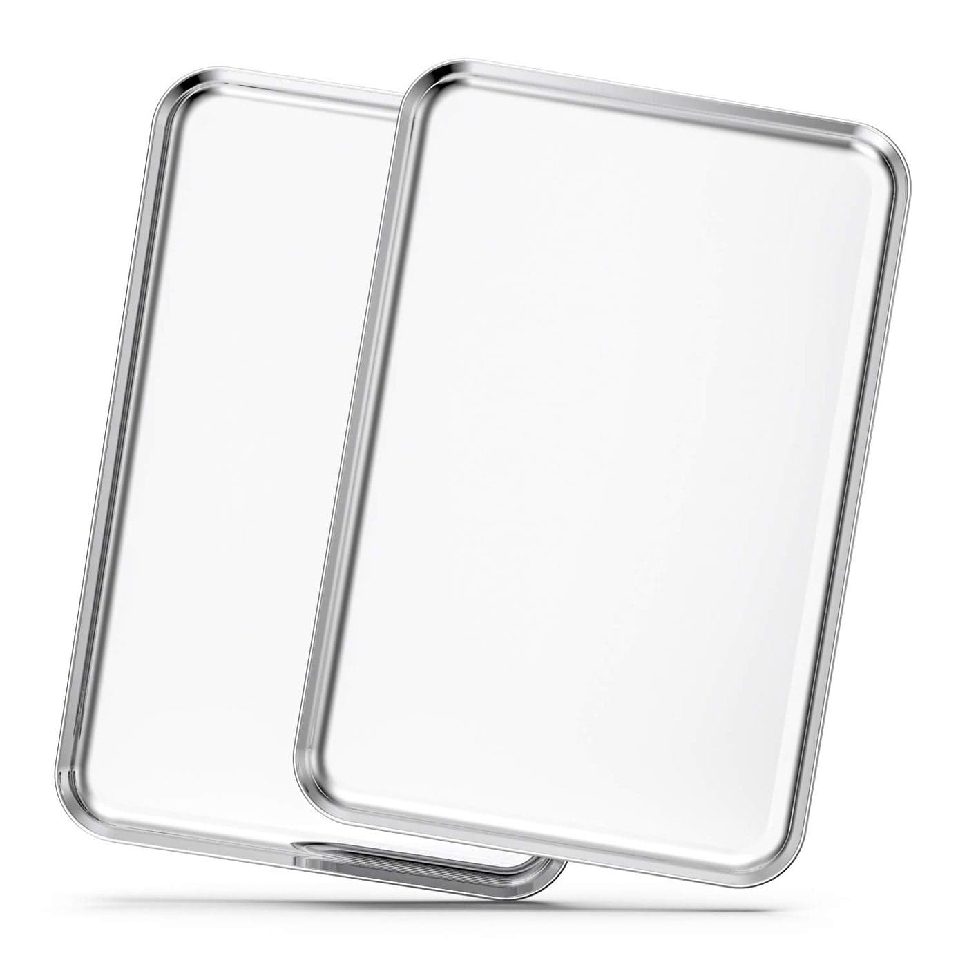 Baking Sheets Set of 2 Bastwe 20 inch Stainless Steel Bakeware Baking Pans Healthy Nontoxic Rustproof Easy Clean Dishwasher Safe