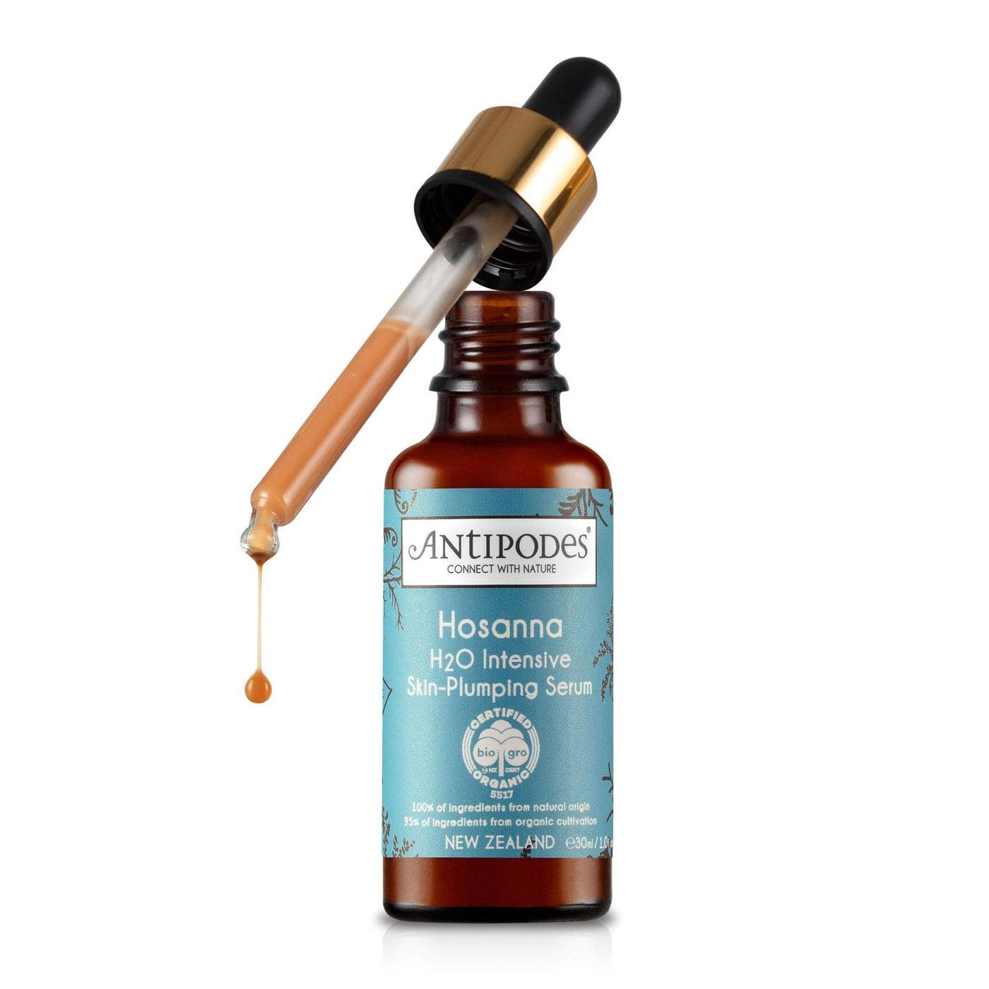 Hosanna H2O Intensive SkinPlumping Facial Serum Hydrating Serum Collagen Face Serum with New Zealand Bioactives Dry Skin Dehydrated Skin 30ml