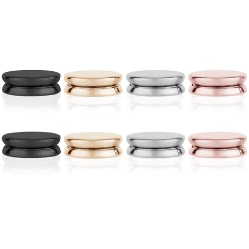 8pcs Magnetic Hijab Pins, Multi-Use Strong Magnet Buttons Pinless Brooch No-Snag Scarf Clasp for Women Scarves Clothes(Oblate Style)