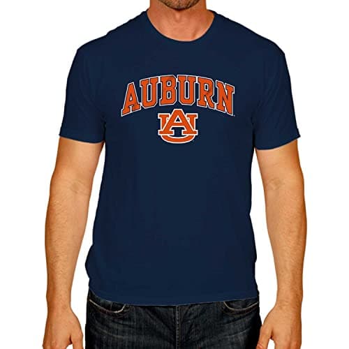 Campus Colors NCAA Adult Gameday Cotton T-Shirt - Premium Quality - Semi-Fitted Style - Officially Licensed Product (Auburn Tigers - Navy, Small)