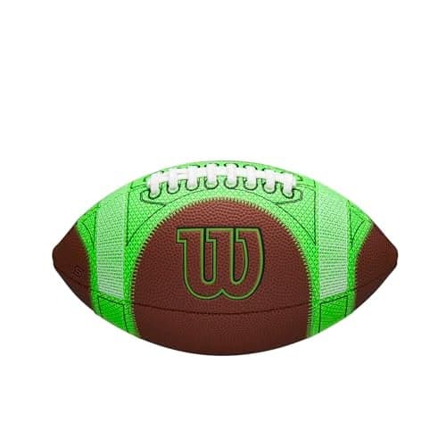 WILSON GST SpeedSkin Hylite Football BrownGreen Peewee Size