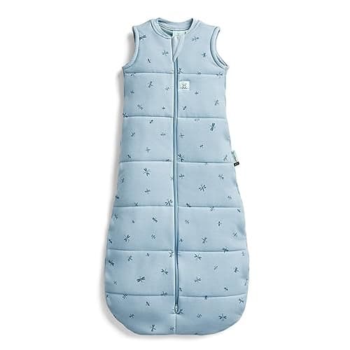 ergoPouch 1.0 Tog Jersey Sleeping Bag – Arms-Out Baby Sleep Sack, Ideal Transition from Swaddling, Slim Fit Keeps Baby Secure & Comfortable, Soft Breathable Fabric (8-24 Months, Dragonflies)