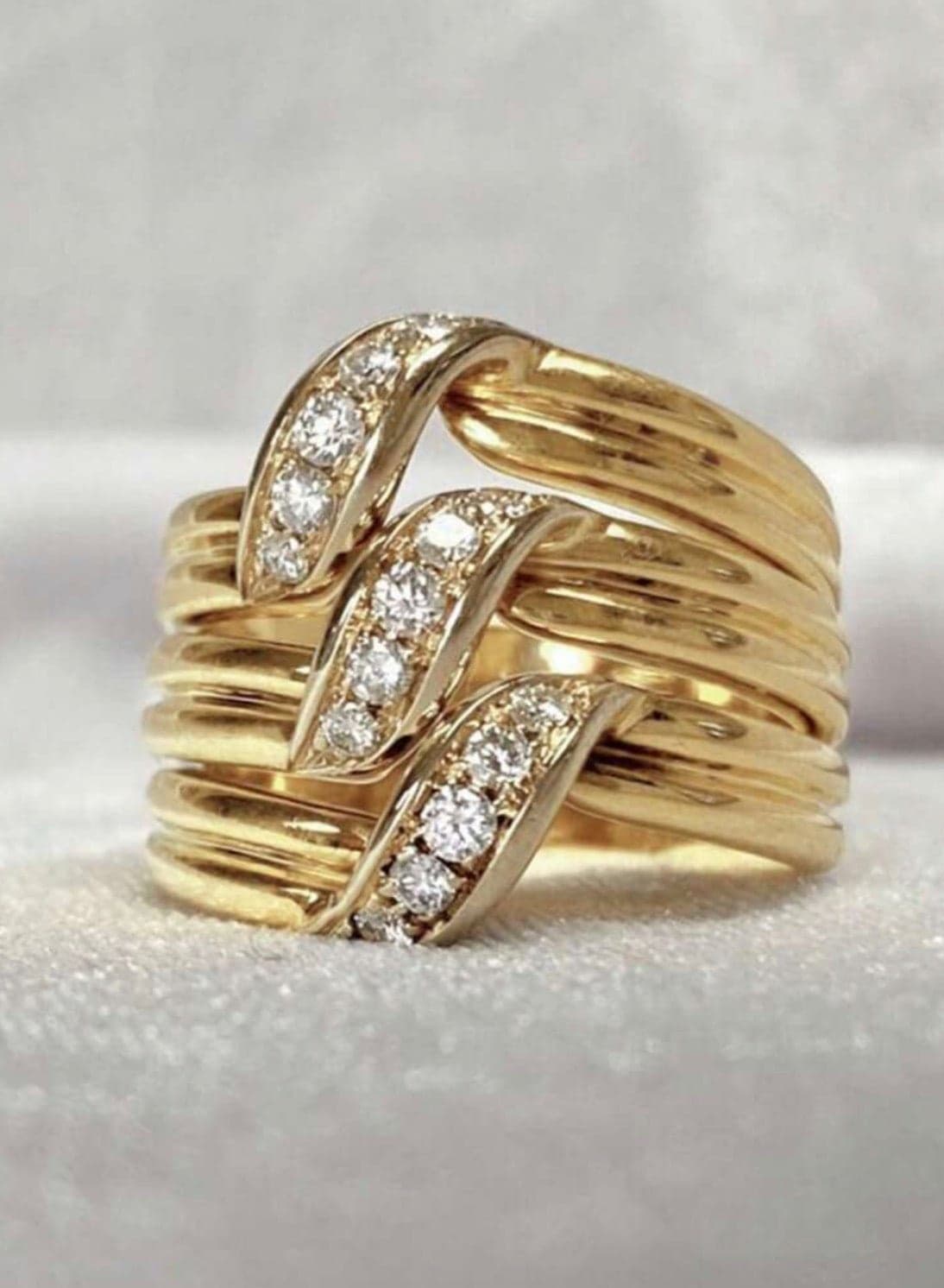 Elegant High Quality Gold Plated Ring For Women Size 7