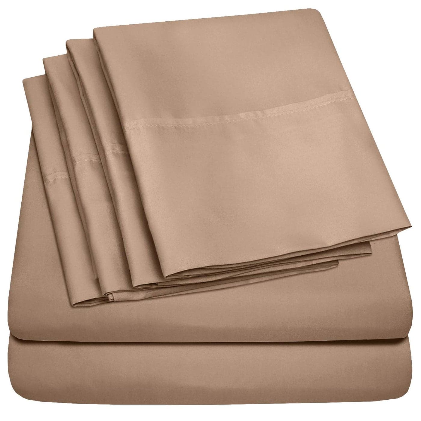 Queen Sheets Taupe 6 Piece 1500 Supreme Collection Fine Brushed Microfiber Deep Pocket Queen Sheet Set Bedding 2 Extra Pillow Cases Great Value Queen Taupe