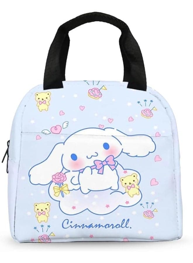 Cinnamoroll Thermal Bag Food Bag Thermal Bag Food Carrier Isothermal Bag Waterproof Lunch Bag Reusable Lunch Bag Portable Bag Girls Boys Picnic Bag