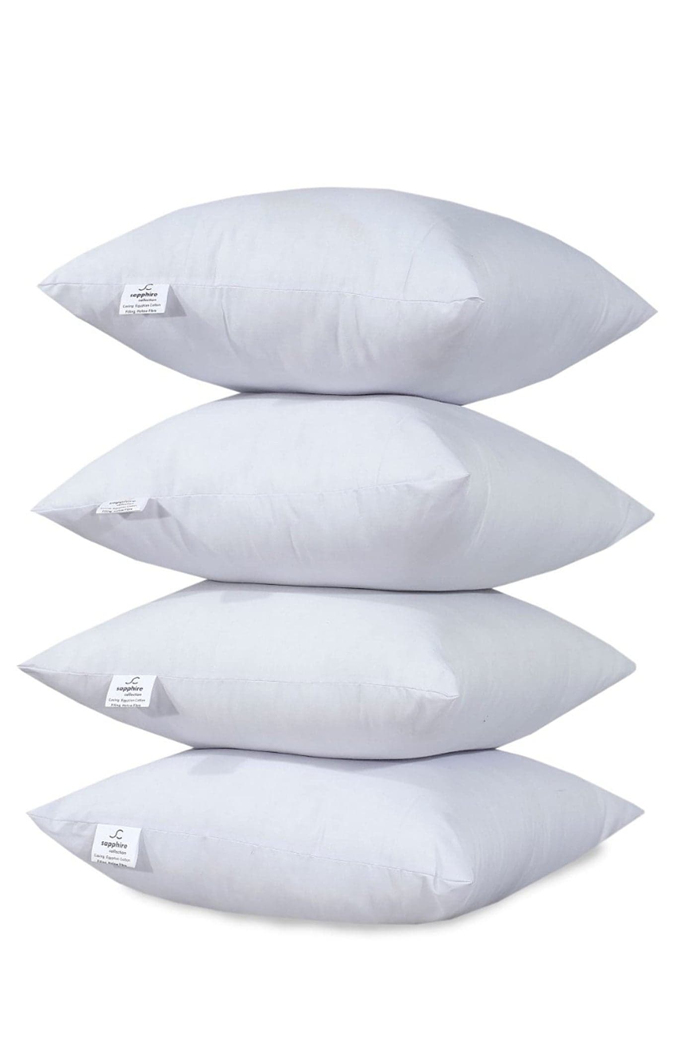 Sapphire Collection Soft Bedding Cushion Inner Inserts Square Pillows Pads PollyCotton Hotel Quality Inner Stuffer 100 Hallowfibre Filling New 4 20 x 20 50 x 50 cm