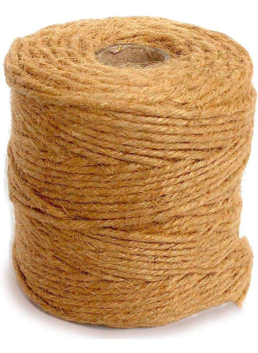 Jute Twine 333 feet Jute String 6 ply 3mm Thickness Jute Rope for Decoration Garden Floristry DIY Arts Bundling Crafts & Wrapping Brown