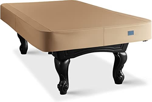 BEARCOVER Heavy Duty Leatherette Billiard Pool Table Cover, Waterproof & Tearproof Cover for Pool Table 7/8/9FT (10 Colors Available) (9 Feet/Wheat Brown)