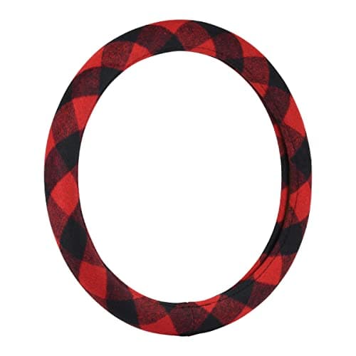 Bell Automotive 22-1-97495-8 Gray Plaid Steering Wheel Cover