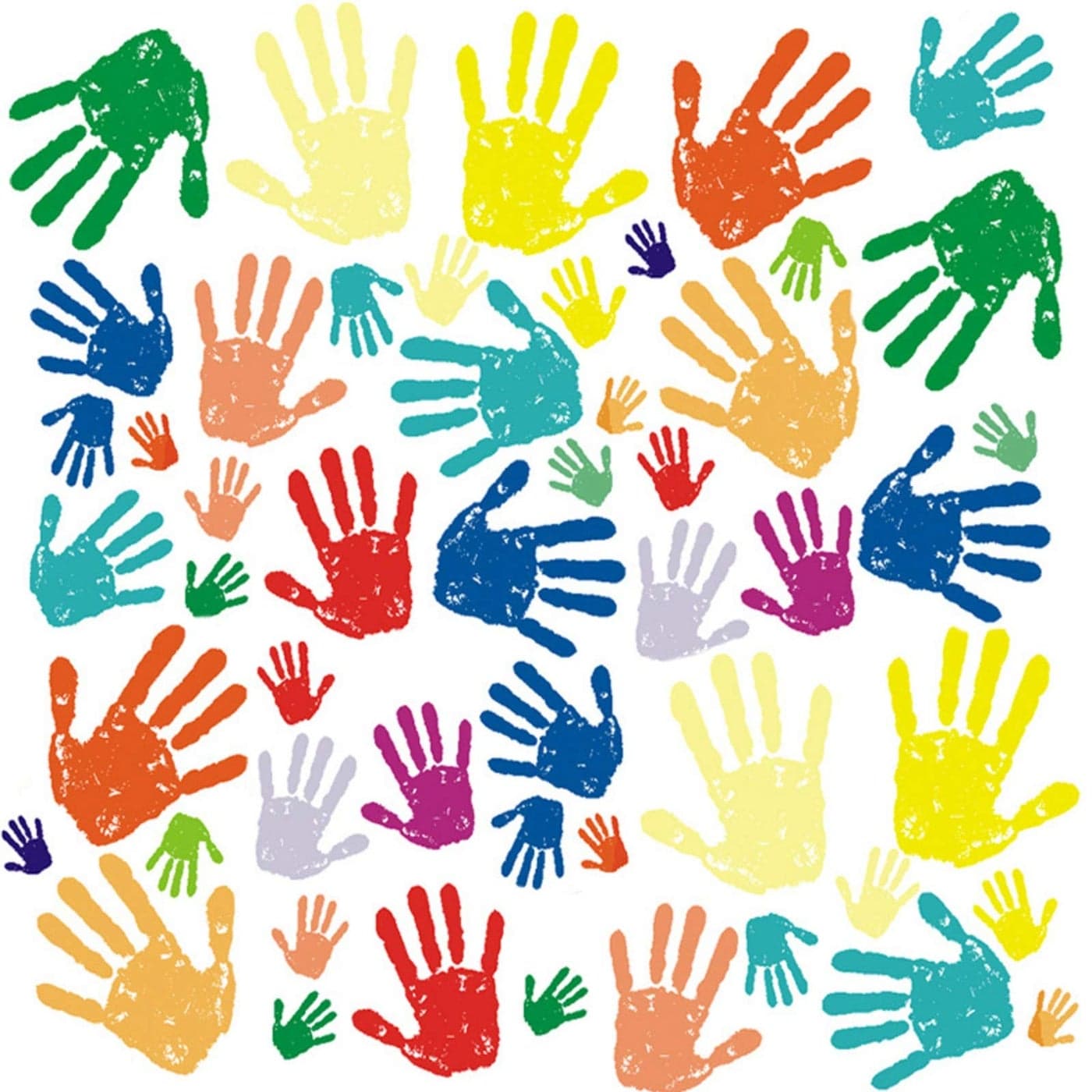 Maydahui 50 PCS Colorful Handprint Wall Decal Paint Splash Decor Stickers Peel and Stick DIY for Bedroom Living Room Playroom Home Decoration
