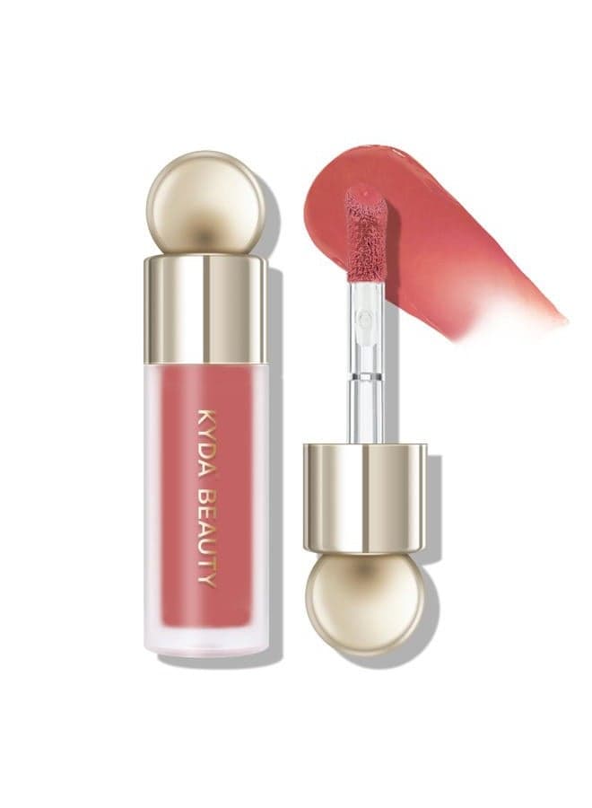 Liquid Blush, Matte Tinted for Cheeks, Lasting Dewy Finish, High Pigment Soft Creamy Blush, Blendable Lightweight Cover-Grate Red