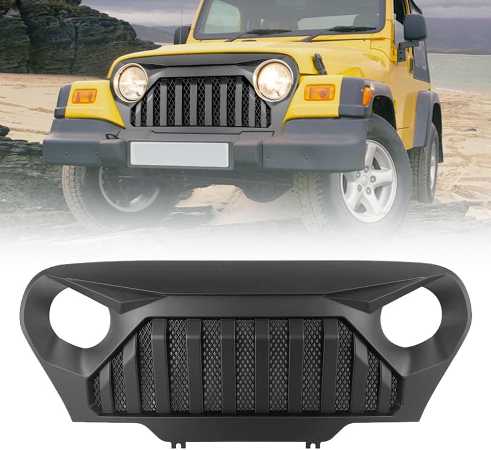 MATMACRO Grille Compatible for Jeep Wrangler TJ LJ 1997-2006 with Mesh