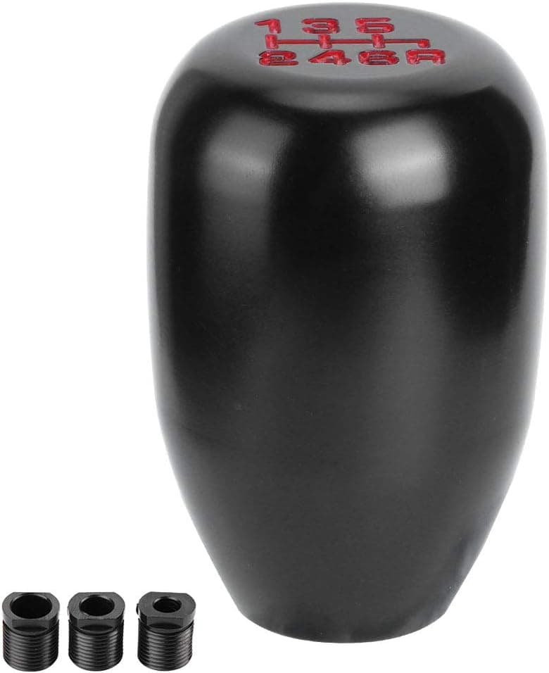 Dweekiy Universal 6 Speed Gear Shift Knob - Black Manual Shifter Head