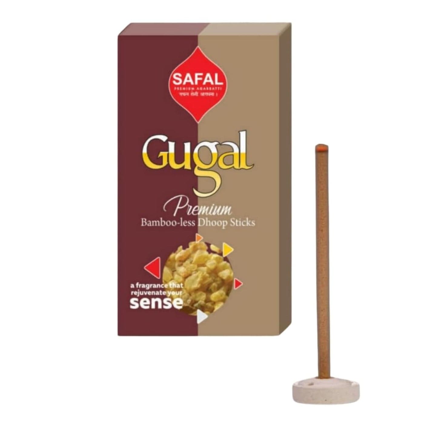 SAFAL Dhoop Sticks for Pooja 120 Premium Dhoop Sticks Gugal Agarbatti LongLasting Aroma for Pooja Meditation Charcoal Free Incense Sticks Pack of 12