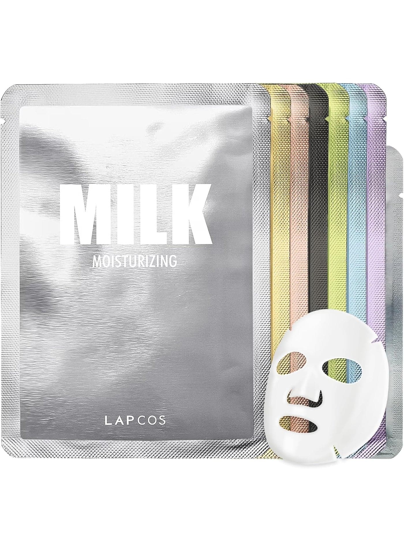 LAPCOS Daily Sheet Mask Variety Pack 7+1 (Version 1) Daily Face Masks - Hydrate, Clarify, Nourish, Exfoliate & Renew Skin, Korean Beauty Favorite (8 pack)