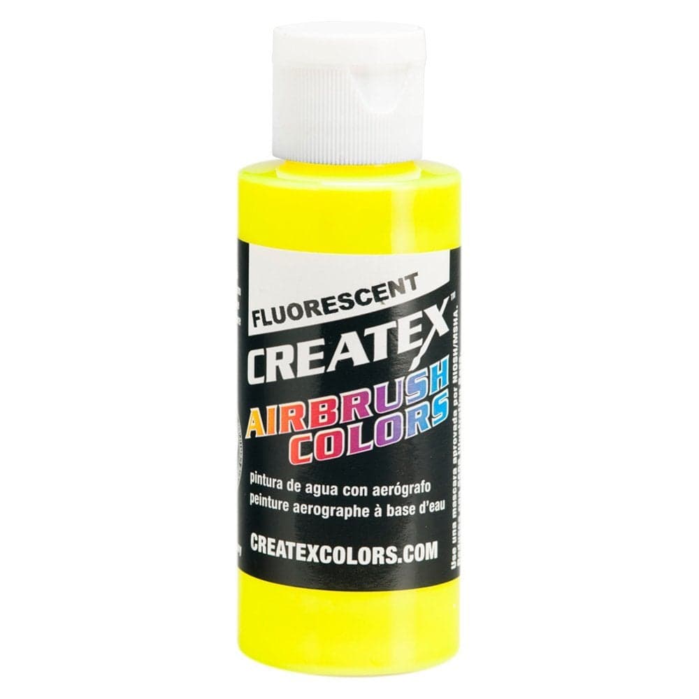 Airbrush Fluoroscent Paints Capacity 4 Oz Color Yellow