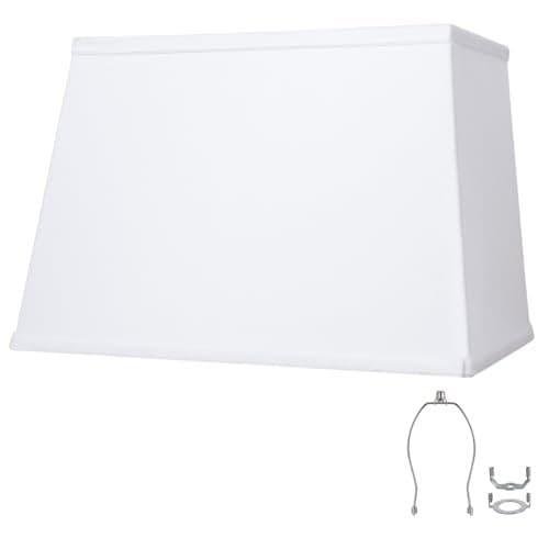 White Lamp Shades Large Square Lampshades Top7 x 125 xBottom 9 x 15 xHigh 98 Includes 1 Lamp Harp Holder 2 Adapters Suitable for Table Lamps and Floor Lamps Easy Assembly