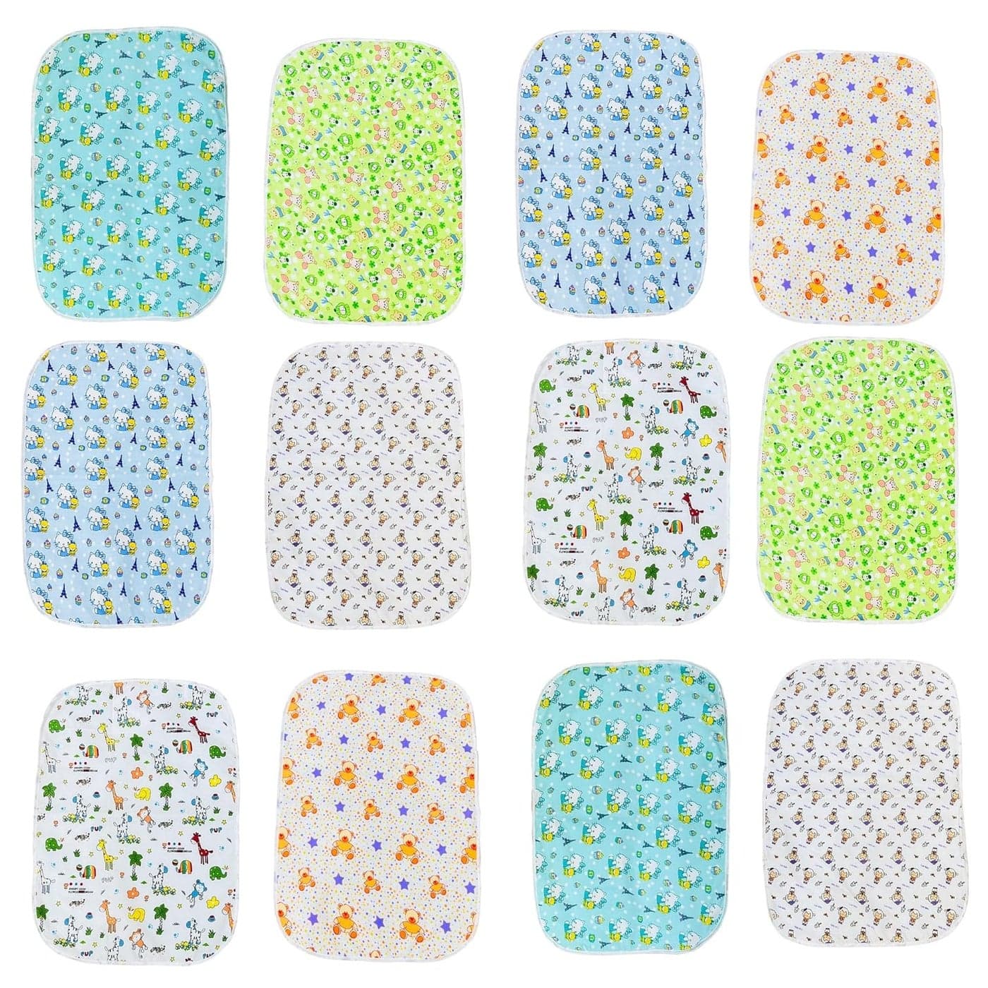 Infantbond Waterproof Baby Bed Massager Bed Dry Sheets Mattress Protector 03 Months Pack of 12 44CM50CM