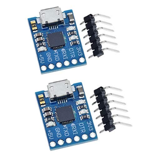 HiLetgo 2pcs CP2102 Micro USB to UART TTL Module 6 Pin Serial Converter STC Replace FT232