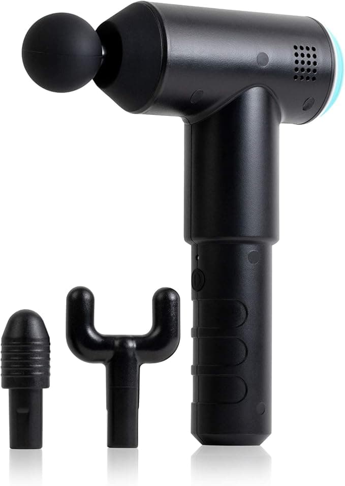 HoMedics Massage Gun Handheld Physiotherapy Massager Deep Tissue Physio Percussion Massage3 Massaging Heads Cordless Rechargeable