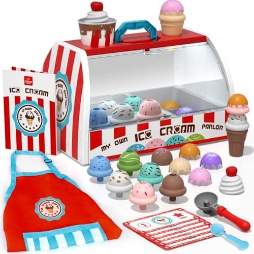 Lehoo Castle Ice Cream Toys for Toddlers 35 Toys for 3 Year Old Girls Ice Cream Play Set for Kids Ages 24 Play Ice Cream Counter Shop Gift for Girls Boys 3 4 5 6 Year Old
