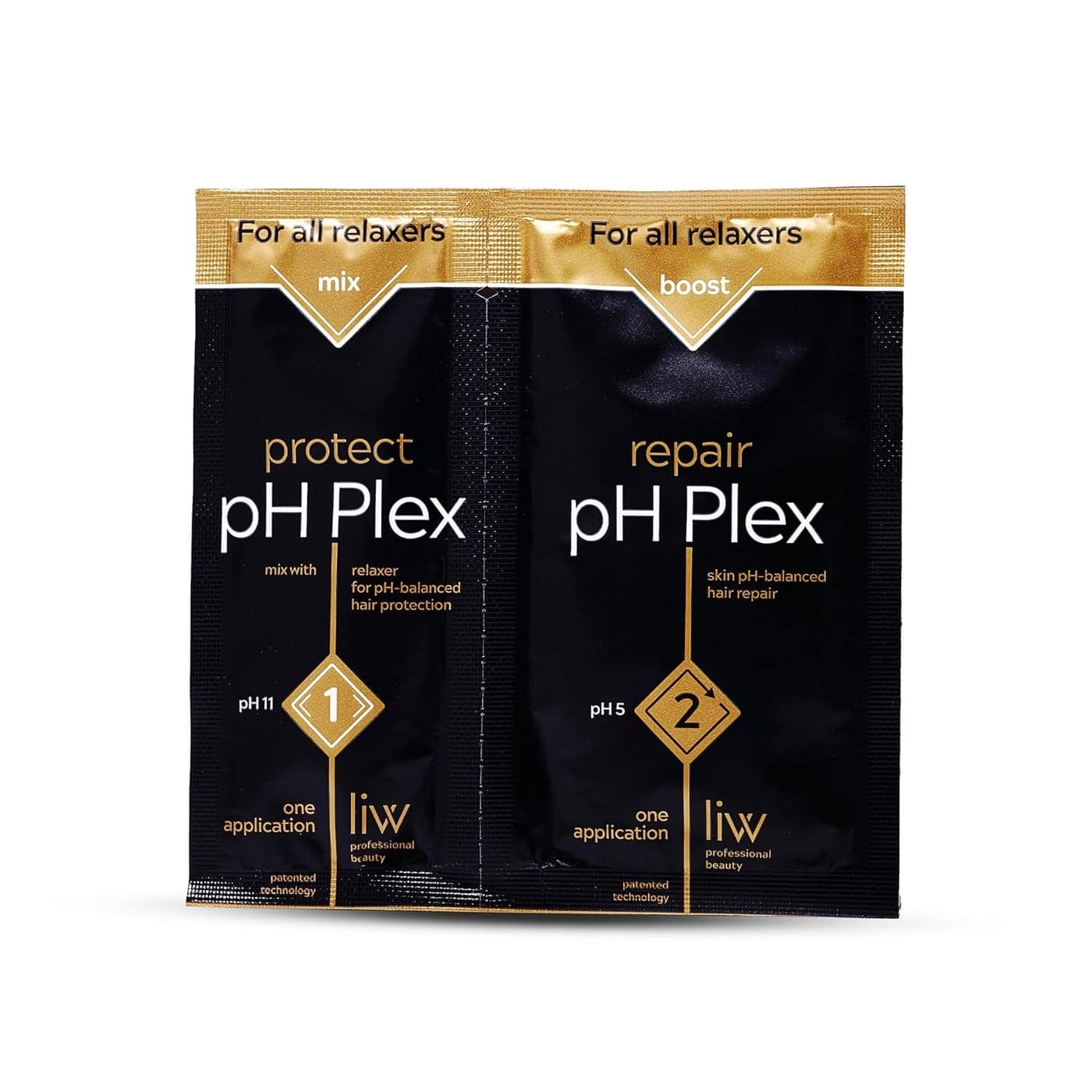 pH Plex Relaxer Steps 1 2 Protect Repair Hair Care Treatment Use with Home Hair Relaxer Products Salon Quality Professional Results at Home 1 Sachet of Steps 1 2