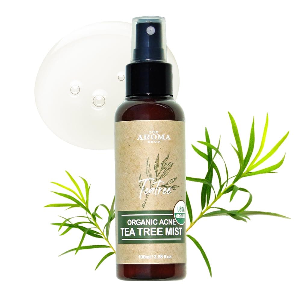 USDA Certified TheAromaShop Organic Acne Tea Tree Mist Korea Atonanda Facial Bag Body Face Spray Acne Skin Care Natural Ingredients 338 fl oz